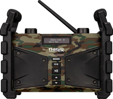 NAREX 65406326 CBT 02 Rádio s powerbankou (FM, AUX, USB, Bluetooth) Camouflage  (2000039)