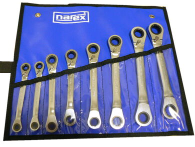 NAREX 443000989 Sada klíčů 8dílná ráčnových oboustranných vinyl DIN3113  (7911599)