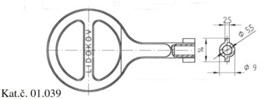 LIDOKOV 01.039 Klíč vnitřní kruh s křídly  (7912041)
