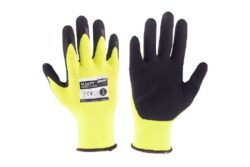 LOBSTER 101166 Rukavice NYLON vel.7 žluto-černé MARTY - Pracovní rukavice polomáčené v latexu vel.7, žluto-černé. LOBSTER
